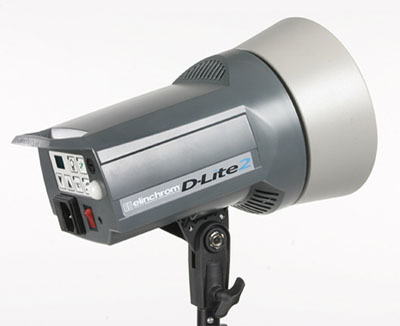 2 Elinchrom Studio Lights D LITE 2 (200 w) + 2 Soft Boxes